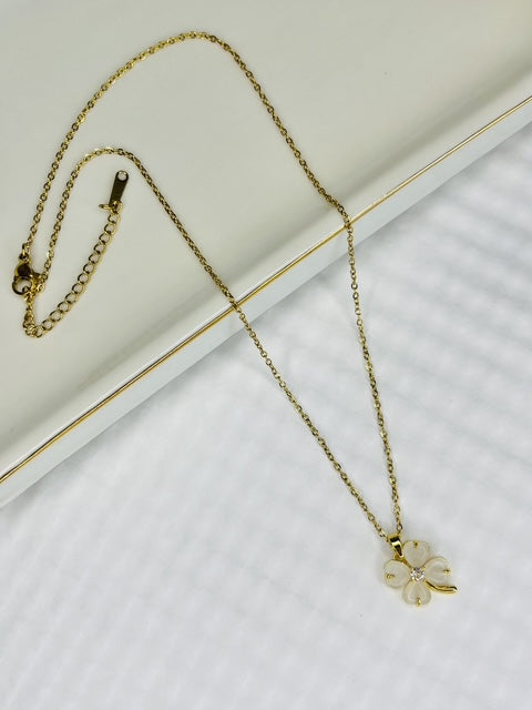 Lucky Bloom Stainless Steel Necklace