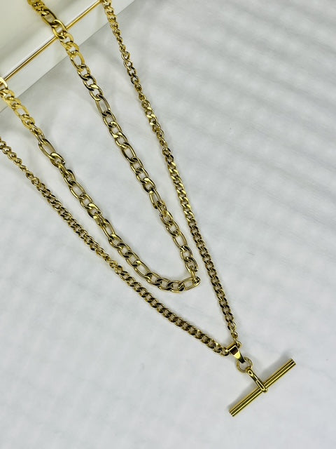 Luxe Link Bar Stainless Steel Necklace