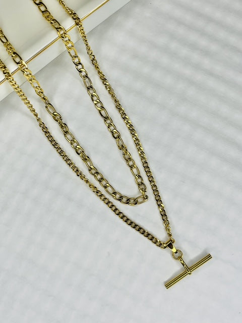 Luxe Link Bar Stainless Steel Necklace